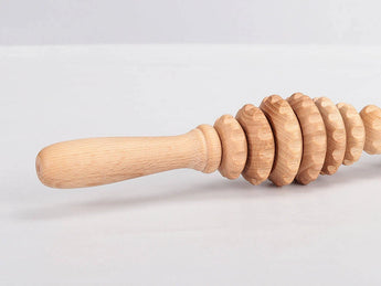 Wooden body massage roller