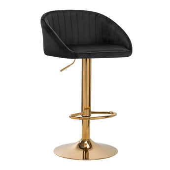 Bar stool QS-B16G VELVET BLACK