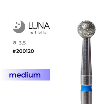 Diamond Ball Drill Bit 3.5mm, Blue, Medium Grit