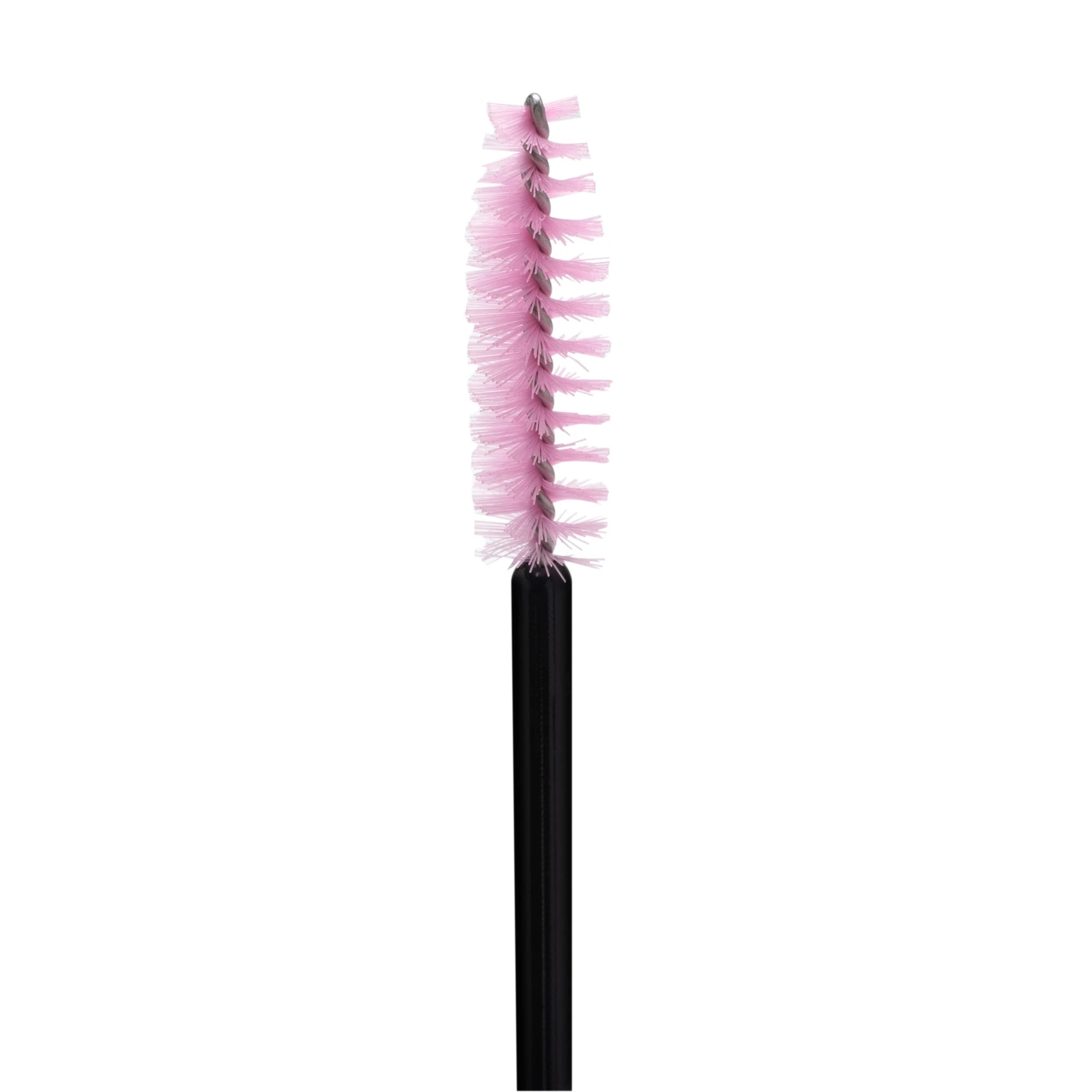Silicone brush for eyelashes and eyebrows, - black and pink 50 pcs