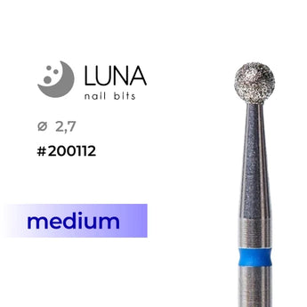 Diamond Ball Drill Bit 2.7mm, Blue (Medium Grit)
