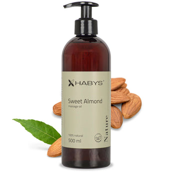 Massage oil Nature Sweet Almond, HABYS 500 ml with pump