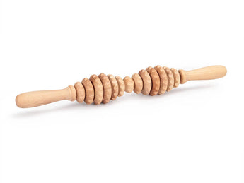 Wooden body massage roller